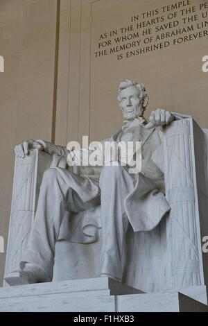 Statue von Abraham Lincoln - Lincoln Memorial, Washington, D.C. Stockfoto