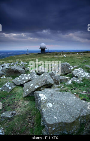 Blick von der Spitze der Titterstone Clee Hill, Shropshire, England, UK Stockfoto