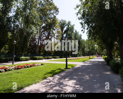 Gärten von El Retiro, Madrid, Gemeinschaft von Madrid, Spanien. Stockfoto