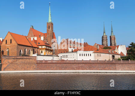 Dominsel in Breslau, Polen. Stockfoto