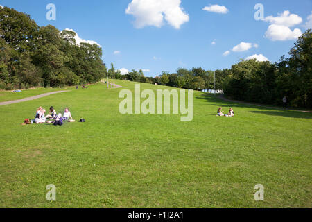 Park in Hitchin, Großbritannien Stockfoto