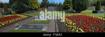 Breite Schuss von Lockerbie PA103 Denkmal mit den Namen der Toten, in Sommer, Schottland, UK Stockfoto