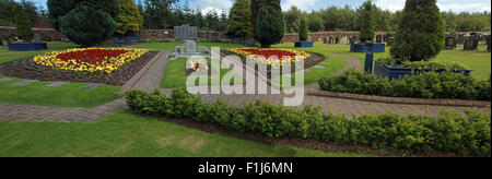 Breite Schuss von Lockerbie PA103 Denkmal mit den Namen der Toten, in Sommer, Schottland, UK Stockfoto