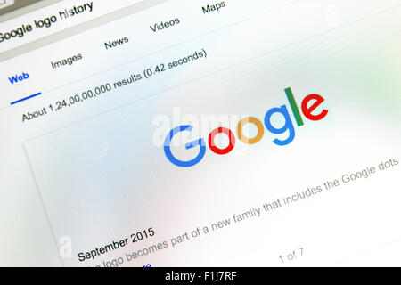 Google-Logo - Redesign am September 2015 Stockfoto