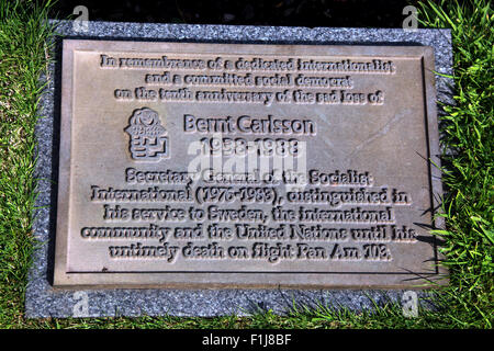 Lockerbie PanAm103 In Erinnerung Memorial Bernt Carisson von Schweden, Schottland Stockfoto