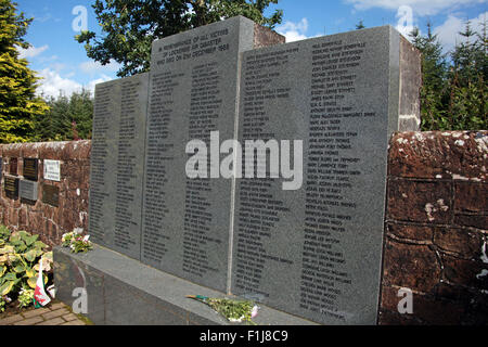 Lockerbie PanAm103 In Erinnerung Memorial von der Seite, Schottland Stockfoto