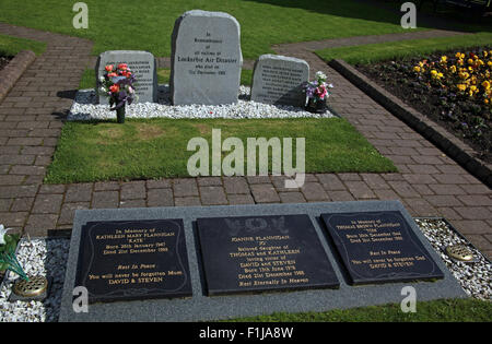 Lockerbie PanAm103 In Erinnerung Memorial Steinen Flannigan, Schottland Stockfoto