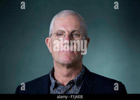 Magnus Mills, der englische Schriftsteller auf dem Edinburgh International Book Festival 2015. Edinburgh, Schottland. 15. August 2015 Stockfoto