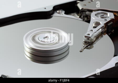 Festplatte Ihres Computers zu Spinnen hautnah Stockfoto