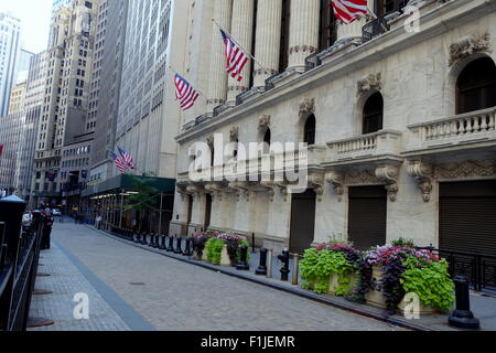 New Yorker Börse außen Stockfoto