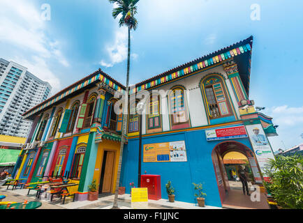 Antike chinesische Villa, das Haus des Tan Teng Niah, indischen Distrikt von Little India, Singapur Stockfoto