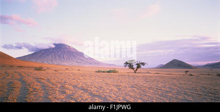 El Donyo Lengai Natronsee, Tansania, Afrika Stockfoto