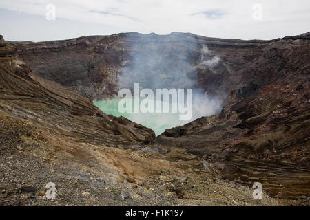 Caldera des Mount Aso in Japan Stockfoto