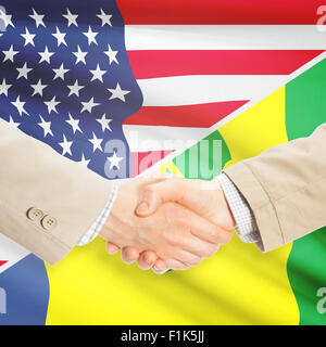 Geschäftsleute Händeschütteln - USA und St. Vincent und die Grenadinen Stockfoto