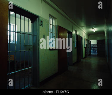 Nelson Mandelas Gefängnis Zelle, Robben Island, Western Cape, Kapprovinz, Südafrika Stockfoto