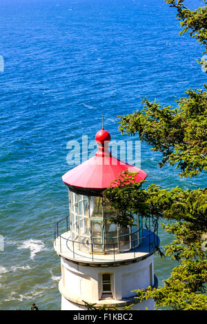 Heceta Head Lighthouse befindet sich an der Küste Oregons 13 Meilen nördlich von Florenz oder Stockfoto