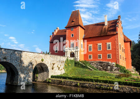 Cervena Lhota, Wasserburg, Süd-Böhmen, Tschechische Republik, Europa Stockfoto