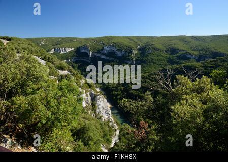 Les gorges de l'Ardèche Stockfoto