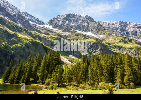 Ansichten rund um den Hintersee, in der Nähe von Zell am See, Österreich Stockfoto