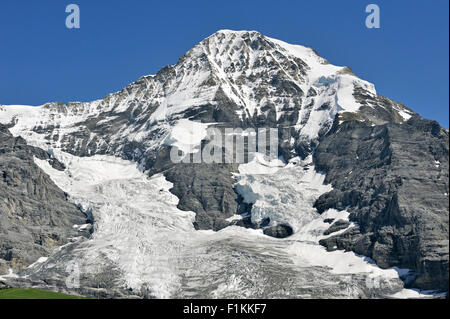 Nordwand des Eiger, gehört zu einem Bergrücken zwischen der Jungfrau und Eiger in den Berner Alpen, Schweiz Stockfoto