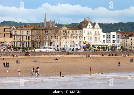 Weston Super Mare Strand und Meer, Weston-Super-Mare, Somerset, England UK Stockfoto