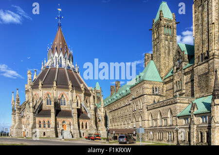 Teil des mittleren Block der Gebäude des Parlaments in Ottawa Stockfoto