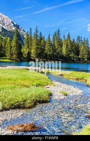 Ansichten rund um den Hintersee, in der Nähe von Zell am See, Österreich Stockfoto