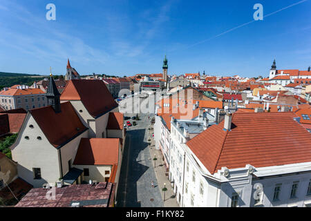 Stadtbild Hauptplatz Znojmo Tschechische Republik Stockfoto