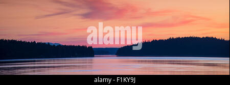 Sonnenaufgang auf dem Puget Sound, State of Washington.USA Stockfoto