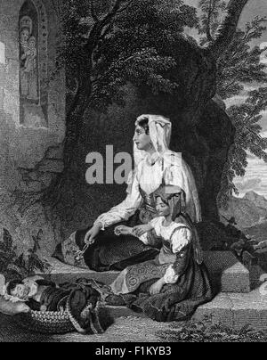 Ein Beispiel für "The Shrine" durch B Orme, A Tale of Love in den Sabiner Bergen, Italien Stockfoto