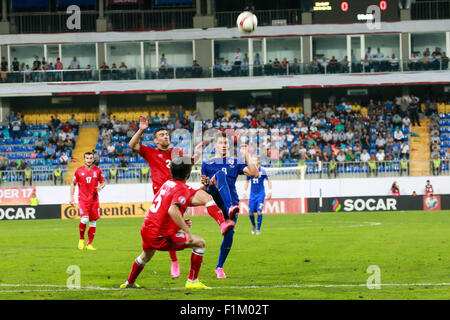 Baku, Aserbaidschan. 03rd Sep 2015. Spieler von Aserbaidschan während der EURO 2016 Gruppe H-Qualifier match zwischen Aserbaidschan und Kroatien Bakcell Arena Stadion in Baku. Bildnachweis: Aziz Karimov / | Pazifische Presse/Alamy Live-Nachrichten Stockfoto