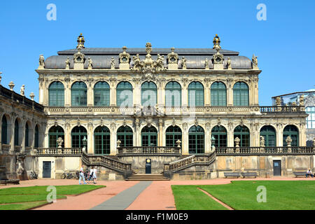 Königlichen Kabinett der mathematischen und physikalischen Instrumente im Dresdner Zwinger Palast. Stockfoto