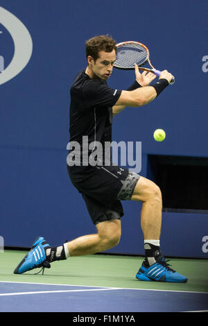 Andy Murray (GBR) im Wettbewerb bei den 2015 US Open Tennis Stockfoto