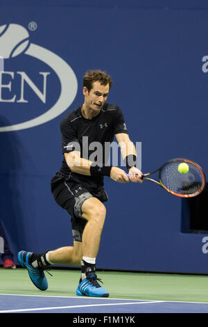 Andy Murray (GBR) im Wettbewerb bei den 2015 US Open Tennis Stockfoto