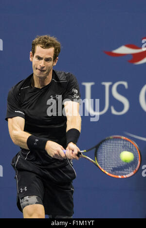 Andy Murray (GBR) im Wettbewerb bei den 2015 US Open Tennis Stockfoto