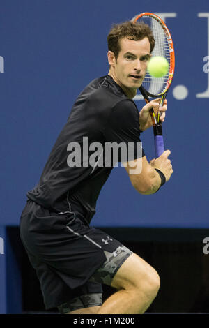 Andy Murray (GBR) im Wettbewerb bei den 2015 US Open Tennis Stockfoto