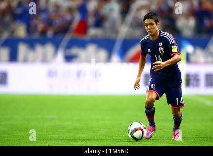 Saitama, Japan. 3. Sep 2015. Yoshinori Muto (JPN) Fußball: FIFA World Cup Russland 2018 asiatische Qualifikation zweite Runde Gruppe E match zwischen Japan 3-0 Kambodscha im Saitama Stadium 2002 in Saitama, Japan. Bildnachweis: Kenzaburo Matsuoka/AFLO/Alamy Live-Nachrichten Stockfoto