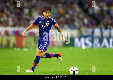 Saitama, Japan. 3. Sep 2015. Makoto Hasebe (JPN) Fußball: FIFA World Cup Russland 2018 asiatische Qualifikation zweite Runde Gruppe E match zwischen Japan 3-0 Kambodscha im Saitama Stadium 2002 in Saitama, Japan. Bildnachweis: Kenzaburo Matsuoka/AFLO/Alamy Live-Nachrichten Stockfoto