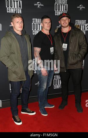 Sydney, Australien. 1. September 2015. Im Bild: Rugby-Spieler Thomas Burgess, Luke Burgess, George Burgess. Stockfoto