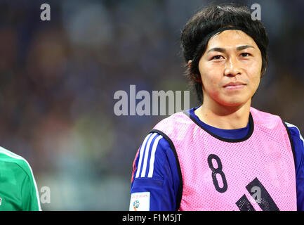 Saitama, Japan. 3. Sep 2015. Yuichi Maruyama (JPN) Fußball: Yuichi Maruyama von Japan nach dem FIFA World Cup Russland 2018 asiatische Qualifikation zweite Runde Gruppe E match zwischen Japan 3-0 Kambodscha im Saitama Stadium 2002 in Saitama, Japan. Bildnachweis: Kenzaburo Matsuoka/AFLO/Alamy Live-Nachrichten Stockfoto