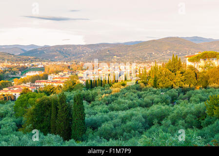 Foto von Florenz Landschaft mit ein schönes Licht. Stockfoto