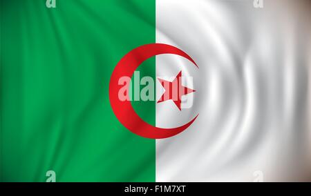 Flagge von Algerien - Vektor-illustration Stock Vektor