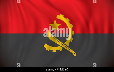 Fahne von Angola - Vektor-illustration Stock Vektor