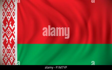 Flagge der Republik Belarus - Vektor-illustration Stock Vektor