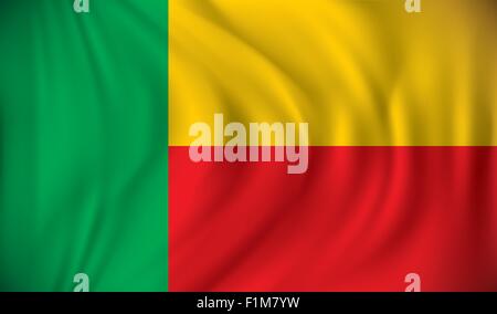 Flagge der Benin - Vektor-illustration Stock Vektor