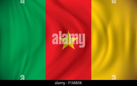 Fahne von Kamerun - Vektor-illustration Stock Vektor