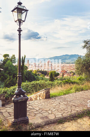 Foto von Florenz Landschaft mit ein schönes Licht. Stockfoto