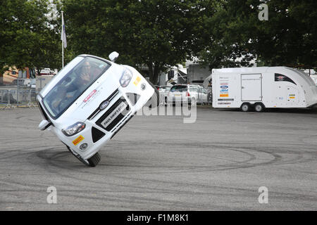 Paul Swift Stuntfahrer Auto Fest Nord 2015 Stockfoto