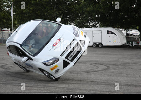 Paul Swift Stuntfahrer Auto Fest Nord 2015 Stockfoto