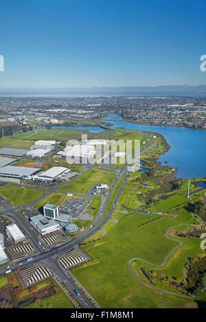 Brook Industrial Estate, East Tamaki, Auckland, Nordinsel, Neuseeland - Antenne Stockfoto